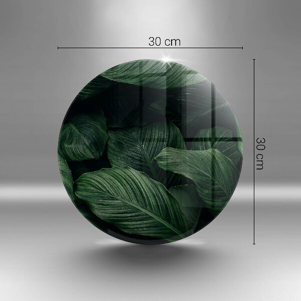 Deska kuchenna szklana Ciemne liście