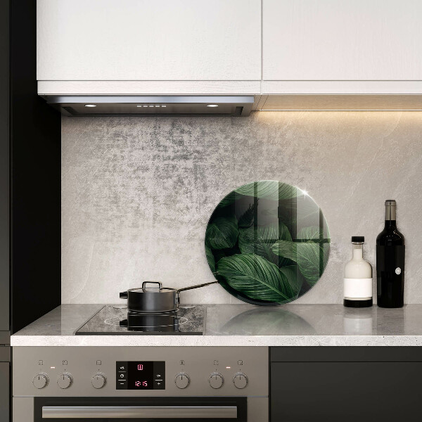 Deska kuchenna szklana Ciemne liście