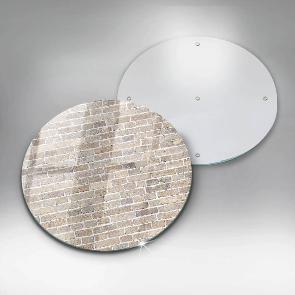 Deska kuchenna szklana Ściana jasne cegły