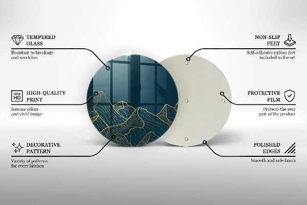 Deska kuchenna szklana Abstrakcyjne góry