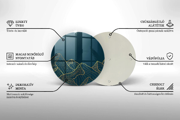 Deska kuchenna szklana Abstrakcyjne góry