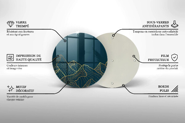 Deska kuchenna szklana Abstrakcyjne góry