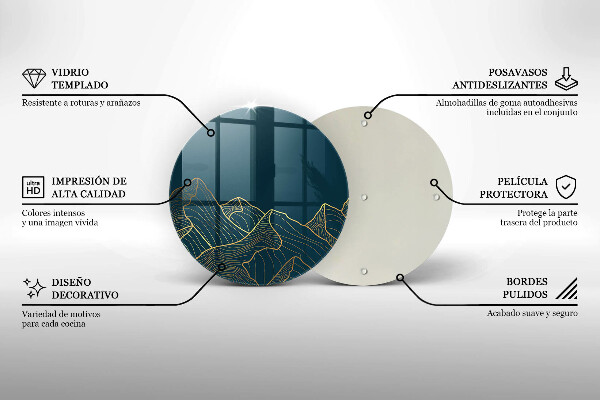 Deska kuchenna szklana Abstrakcyjne góry