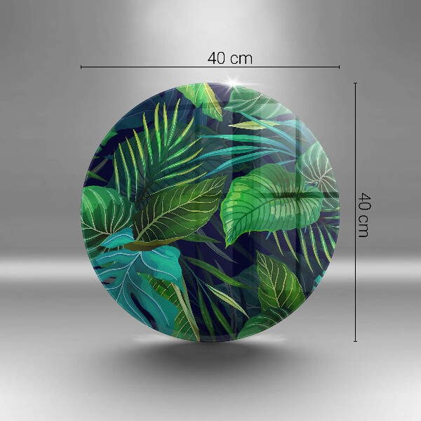 Deska kuchenna szklana Ilustracja dżungla liście