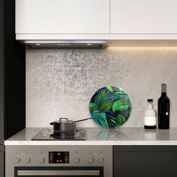 Deska kuchenna szklana Ilustracja dżungla liście