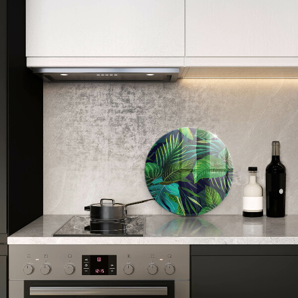 Deska kuchenna szklana Ilustracja dżungla liście