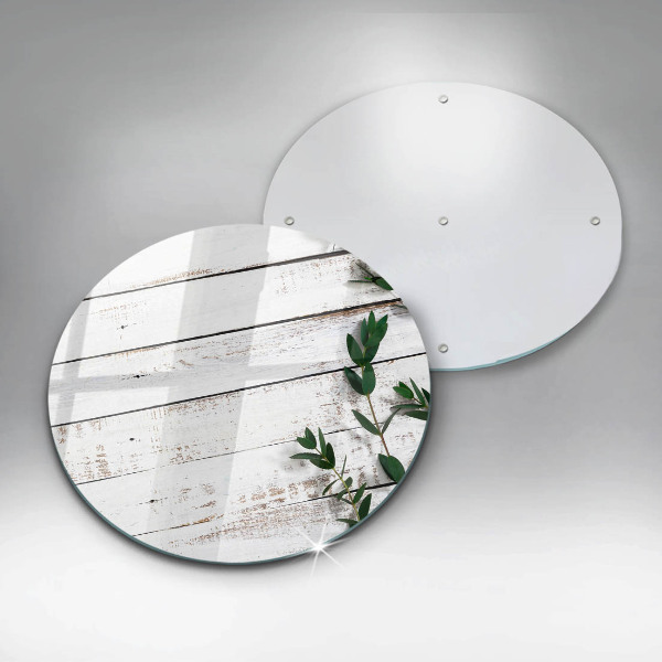 Deska kuchenna szklana Stare deski i liście