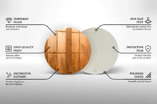 Deska kuchenna szklana Drewniane deski
