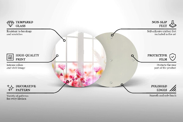 Deska kuchenna szklana Łąka kwiatów