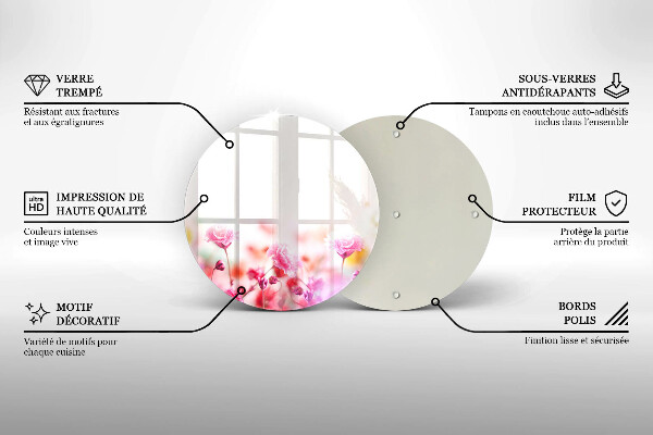 Deska kuchenna szklana Łąka kwiatów