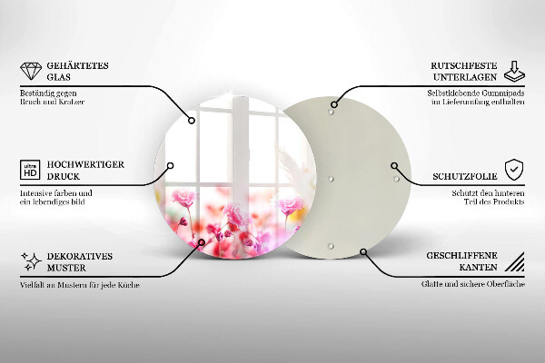 Deska kuchenna szklana Łąka kwiatów