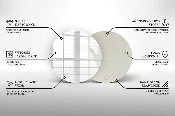 Deska kuchenna szklana Nowoczesne jasne deski