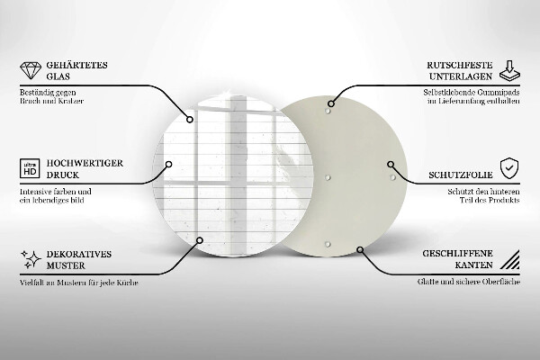 Deska kuchenna szklana Nowoczesne jasne deski
