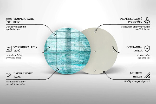 Deska kuchenna szklana Vintage drewniane deski