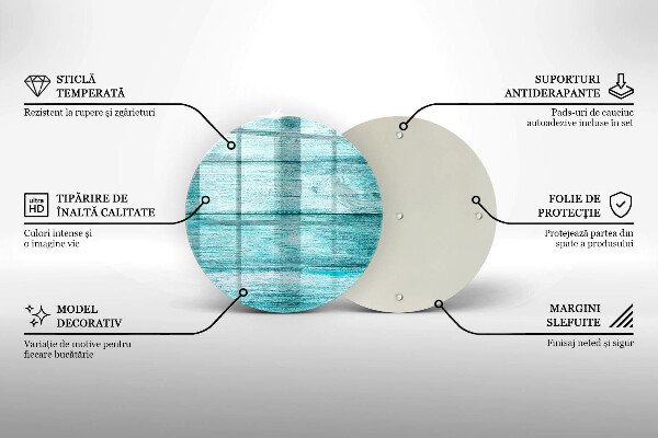 Deska kuchenna szklana Vintage drewniane deski