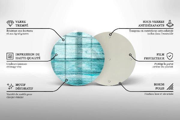 Deska kuchenna szklana Vintage drewniane deski