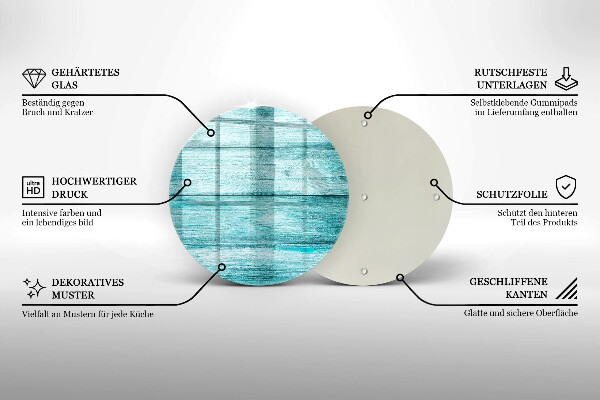 Deska kuchenna szklana Vintage drewniane deski