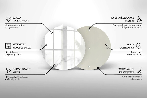 Deska kuchenna szklana Nowoczesny marmur