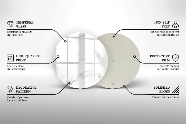 Deska kuchenna szklana Nowoczesny marmur