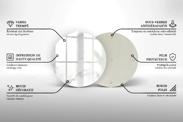 Deska kuchenna szklana Nowoczesny marmur