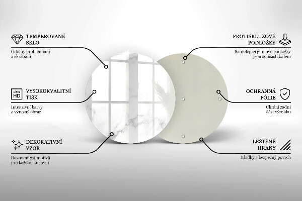 Deska kuchenna szklana Nowoczesny marmur