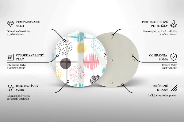 Deska kuchenna szklana Malowane kształty