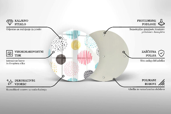 Deska kuchenna szklana Malowane kształty