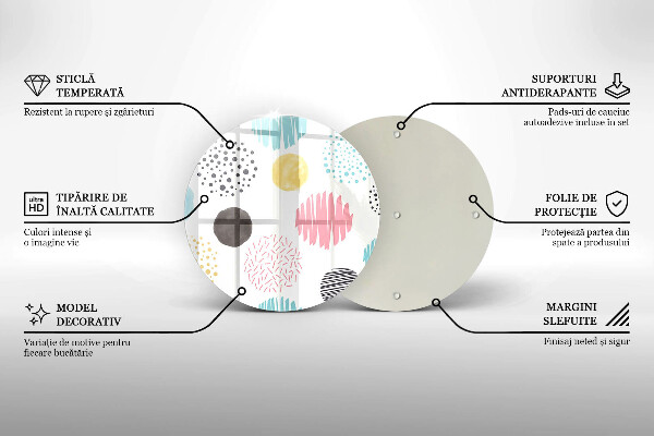 Deska kuchenna szklana Malowane kształty