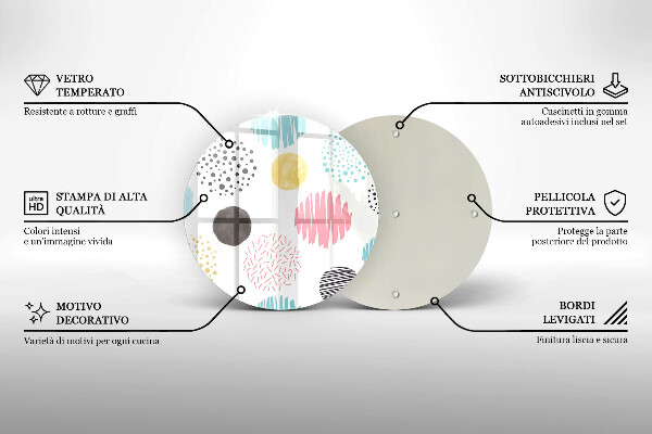 Deska kuchenna szklana Malowane kształty