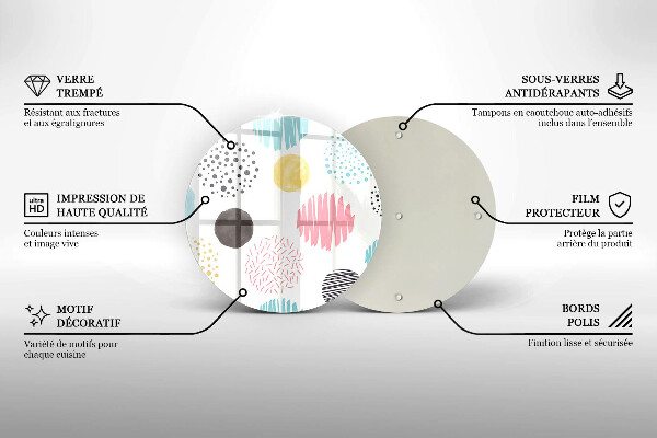 Deska kuchenna szklana Malowane kształty
