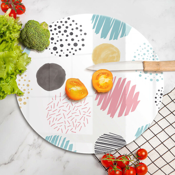 Deska kuchenna szklana Malowane kształty