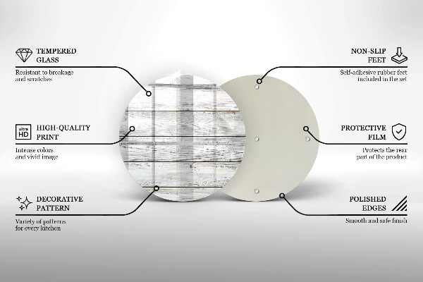 Deska kuchenna szklana Jasne drewniane deski