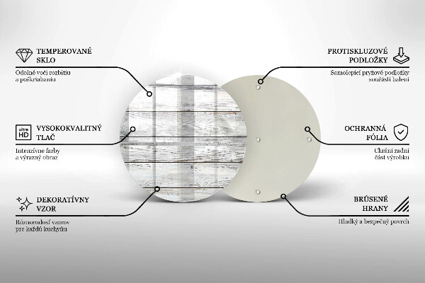 Deska kuchenna szklana Jasne drewniane deski