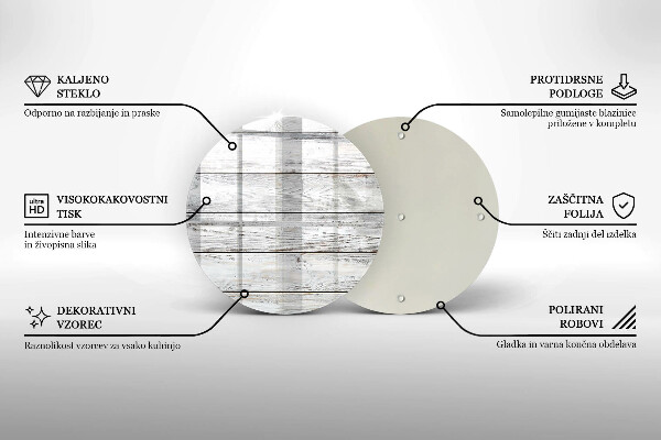 Deska kuchenna szklana Jasne drewniane deski