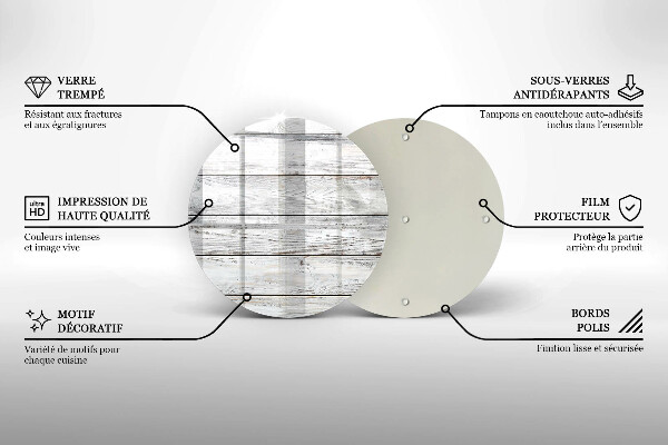 Deska kuchenna szklana Jasne drewniane deski