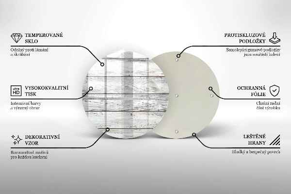 Deska kuchenna szklana Jasne drewniane deski