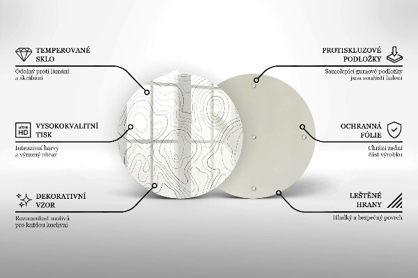 Deska kuchenna szklana Line-art design