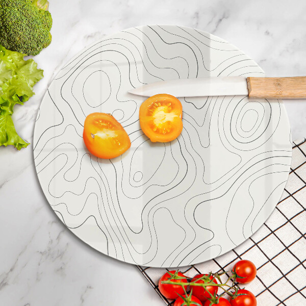 Deska kuchenna szklana Line-art design