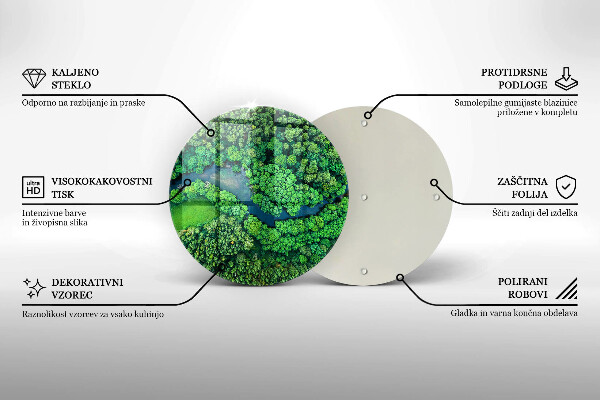 Deska kuchenna szklana Las i rzeka z lotu ptaka