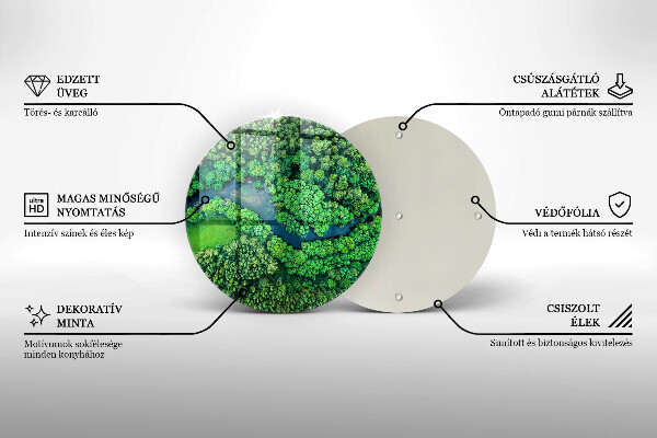 Deska kuchenna szklana Las i rzeka z lotu ptaka