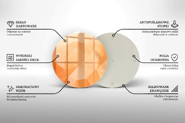 Deska kuchenna szklana Geometryczne tło