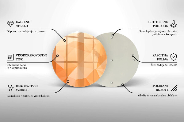 Deska kuchenna szklana Geometryczne tło