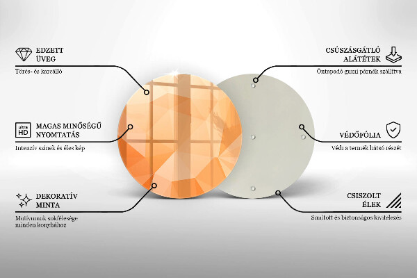 Deska kuchenna szklana Geometryczne tło