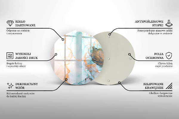 Deska kuchenna szklana Abstrakcja marmur