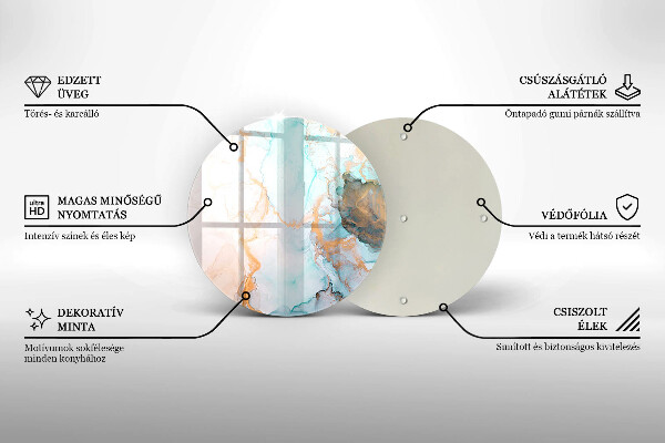 Deska kuchenna szklana Abstrakcja marmur