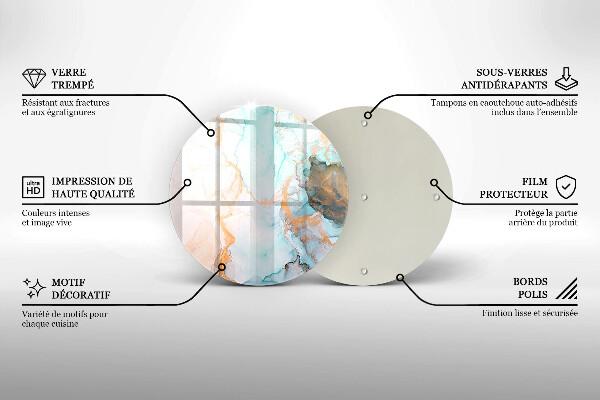 Deska kuchenna szklana Abstrakcja marmur