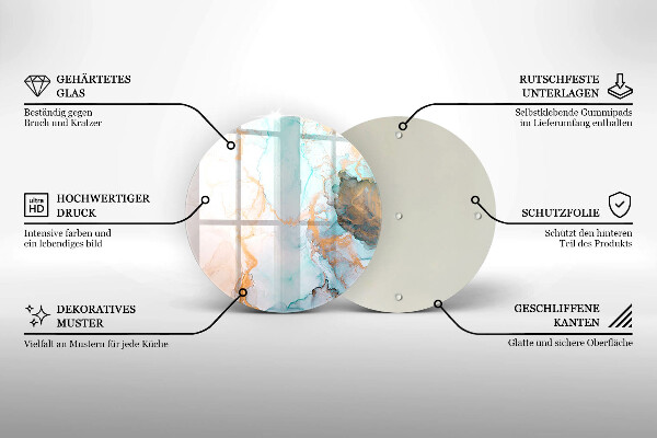 Deska kuchenna szklana Abstrakcja marmur