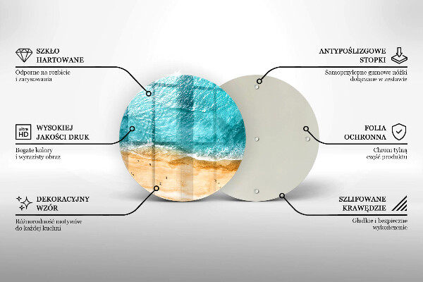 Deska kuchenna szklana Brzeg plaży i morze