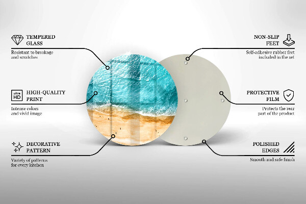 Deska kuchenna szklana Brzeg plaży i morze