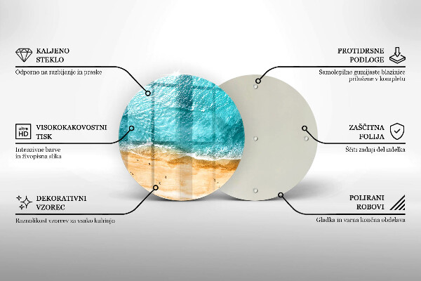 Deska kuchenna szklana Brzeg plaży i morze